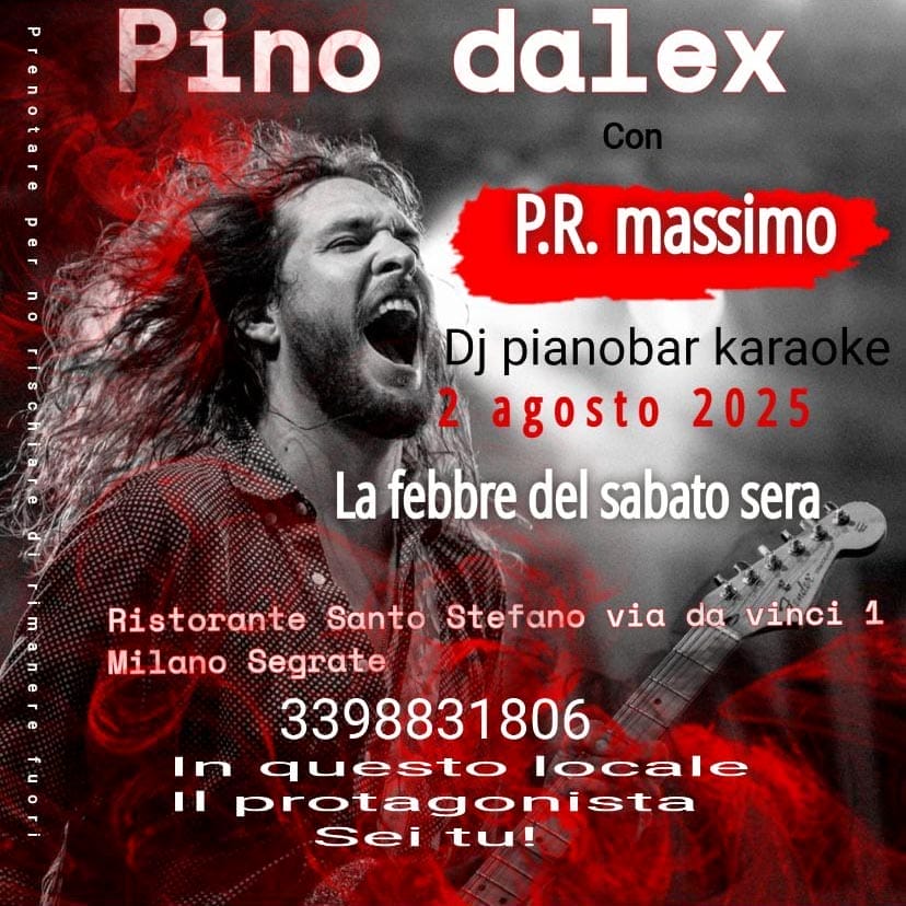 Dj Pianobar Karaoke 2 Agosto 2025 | Santo Stefano Segrate