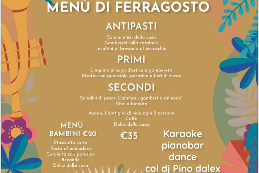 Menù di Ferragosto 2025 al Ristorante Santo Stefano a Segrate